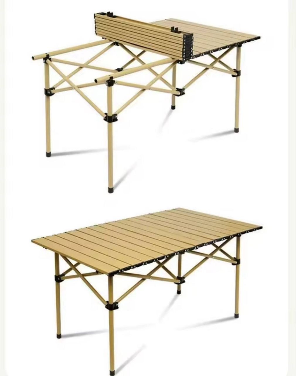 🏕️ رفيقك المثالي في كل رحلة ونزهة! طاولة التخييم الألومنيوم القابلة للطي الذكية 🌟