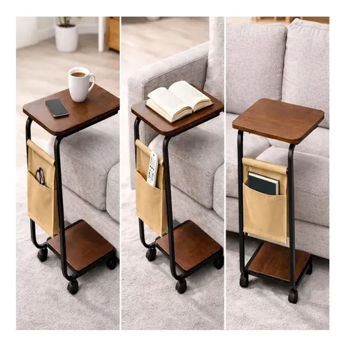 الطاولة الجانبية المتحركة بتصميم "C" الذكي🛏️ مريحة، عملية، وتناسب كل ركن في بيتك! 🛋️✨
